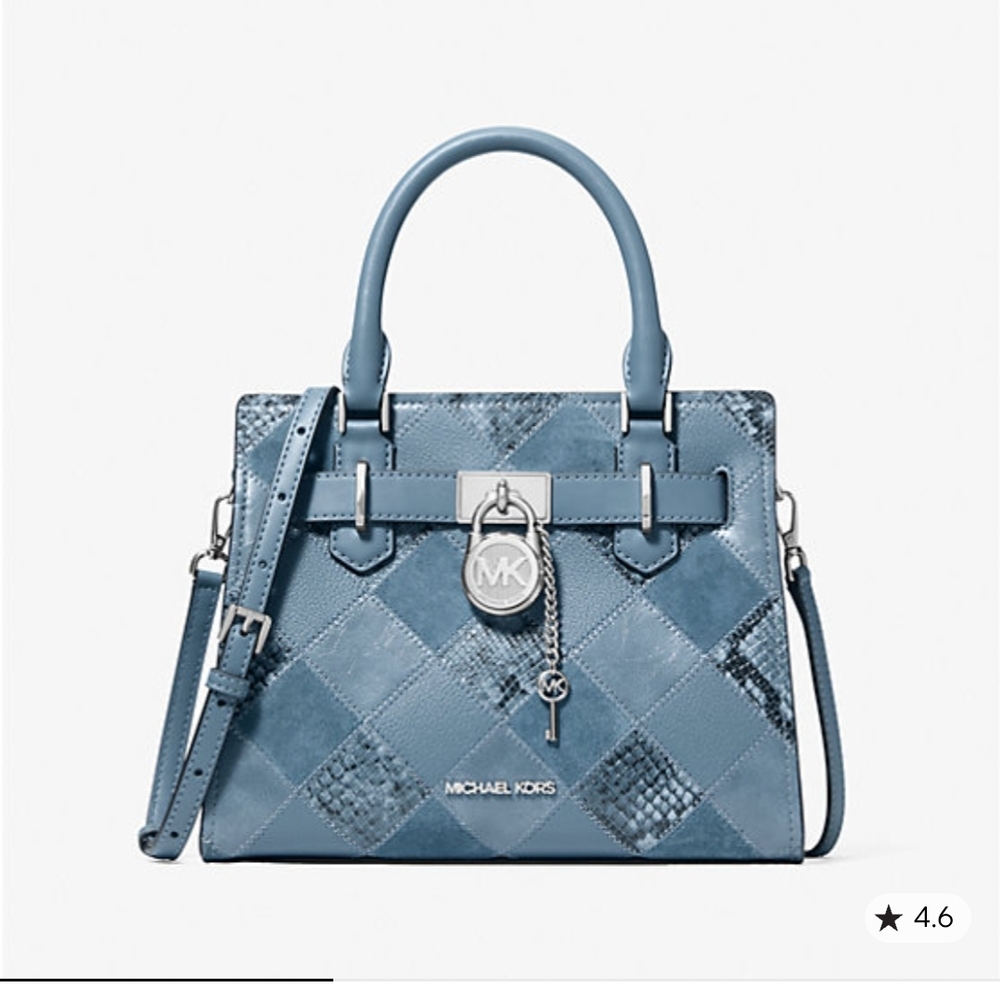 Michael Kors Blue Patchwork Handbag
